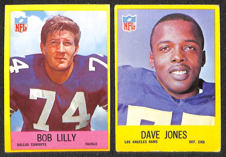 Approx. 230 Assorted 1964-1967 Philadelphia Football Cards w. Minor Stars